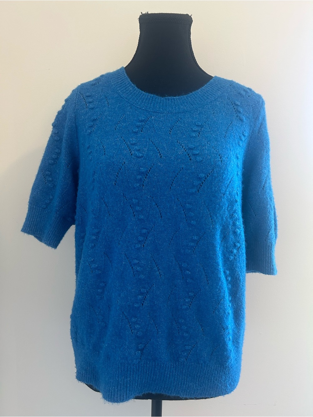Vero Moda Bright Blue Short Sleeve Knit Sweater